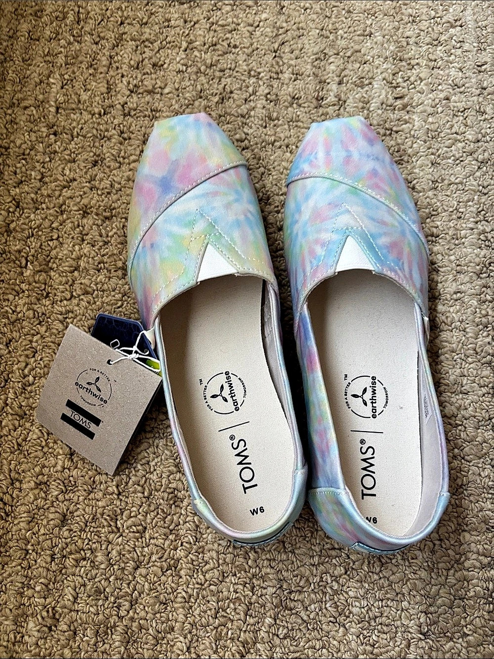 TOMS Alpargata Tie-Dye Slip-On Flats US 6